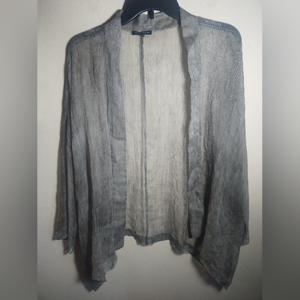 Eileen Fisher Top Women S Open Front Kimono Boho Lagenlook